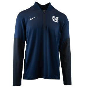 Nike Utah State long-sleeve half zip shirt navy